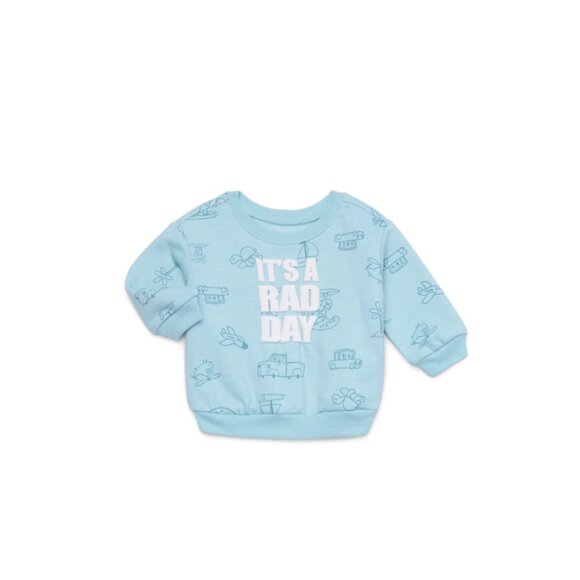 Garanimals Baby Boys Fleece Graphic Sweatshirt with Long Sleeves (0-3M) - Picture 1 of 4